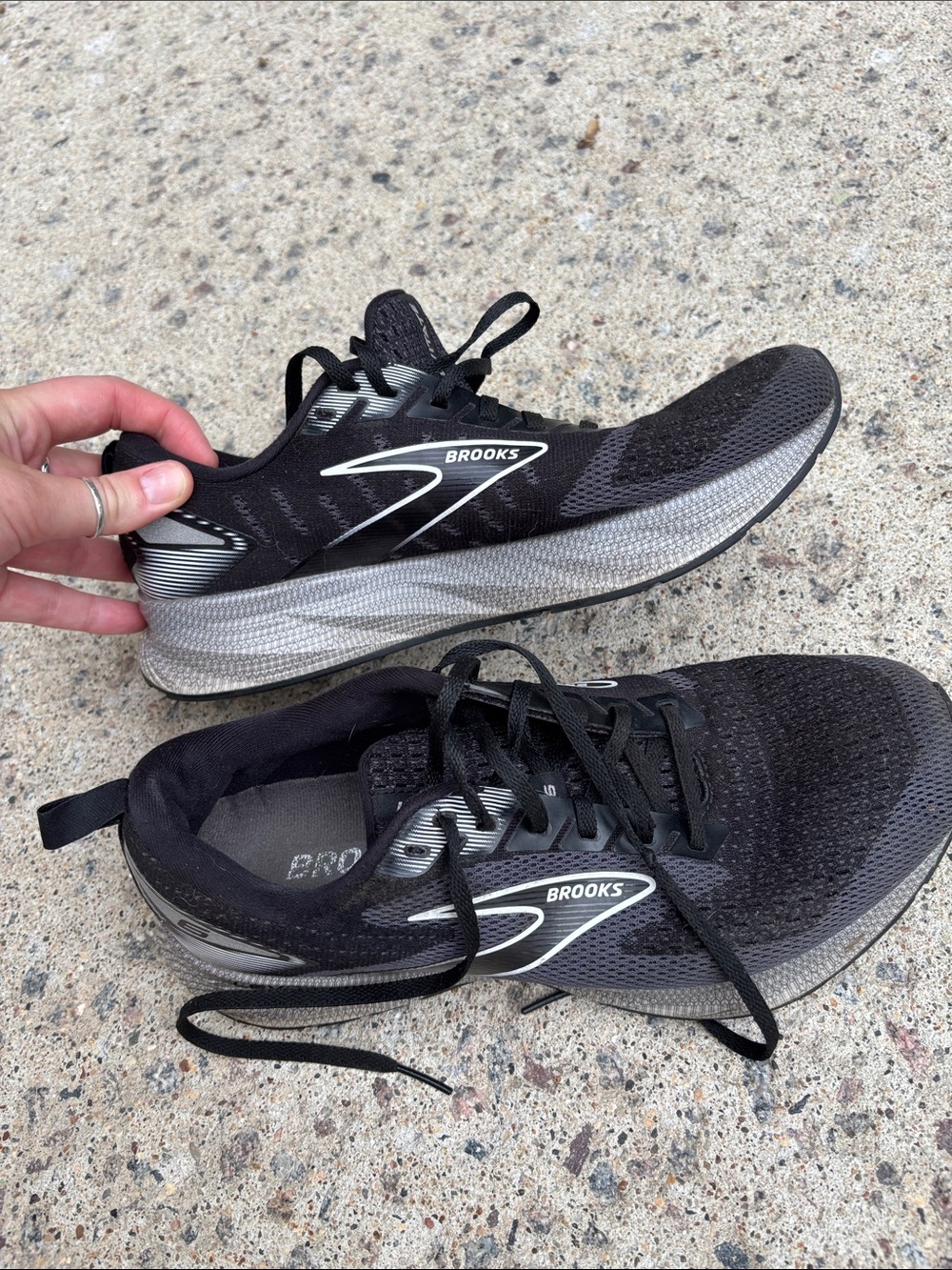 Brooks Women’s Black and Gray Athletic Running Shoes